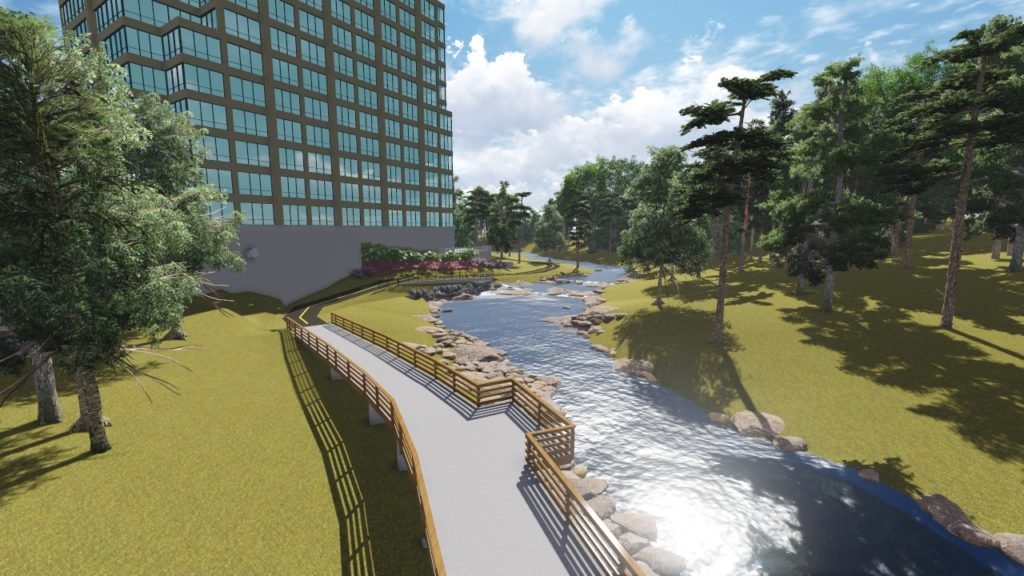 A project rendering of the overlook on the Cumberland area’s Bob Callan Trail
