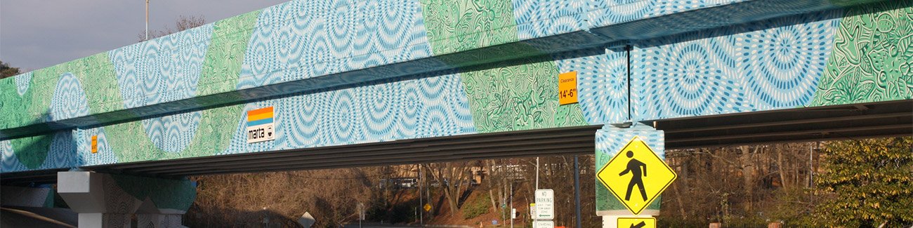 Public art on a MARTA overpass
