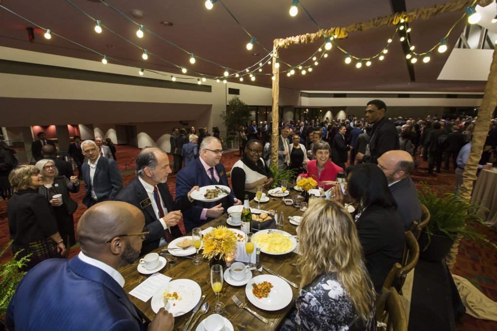Civic Dinner demonstration table at the 2017 State of the Region Breakfast