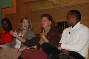 Panelists Erika Smith, Joan Compton, Ann-Carol Pence and J. Carter