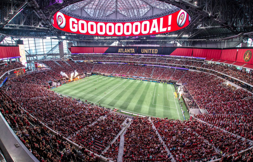 Crowds cheer on Atlanta United. Photo courtesy Atlanta United.