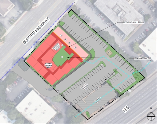 Brookhaven rendering showing affordable housing area