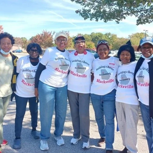 Members of Build a Better Blacksville posing for a group photo