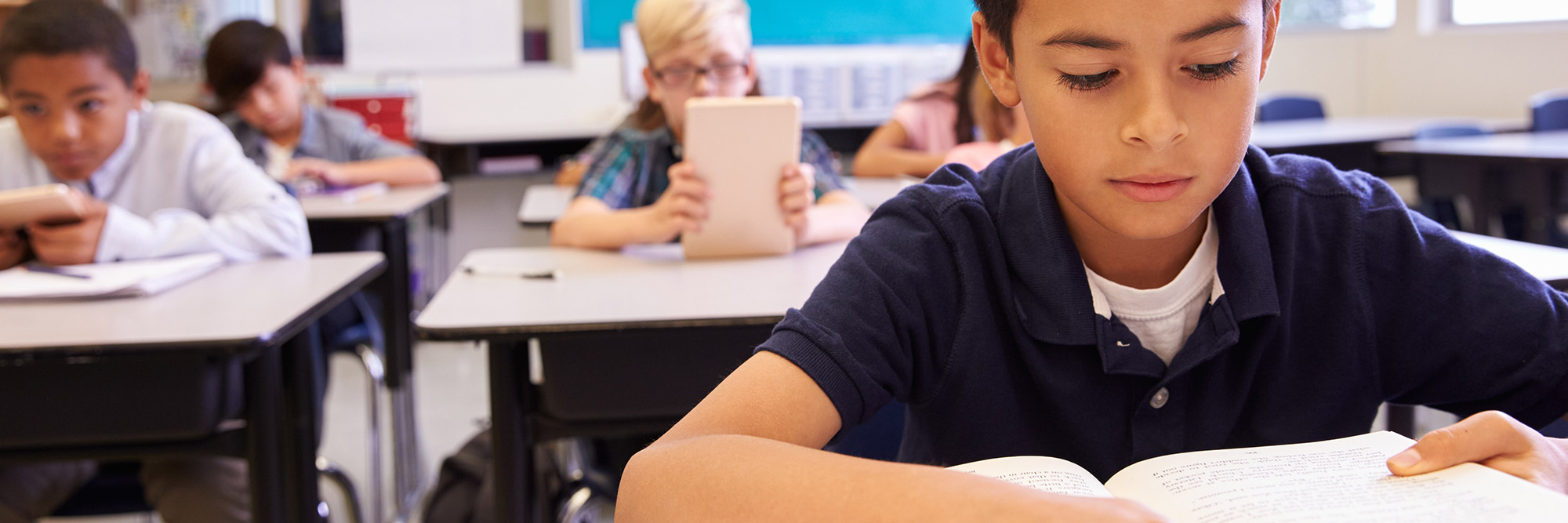 students learning in classroom