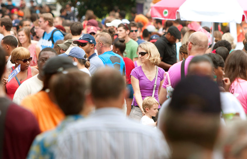 Crowd of people at Atlanta festival