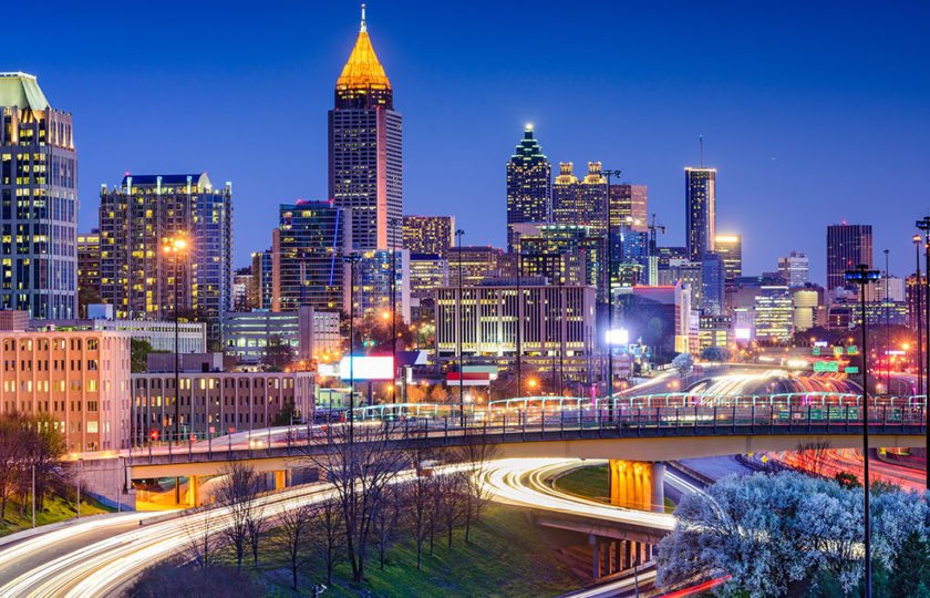 Downtown Atlanta at night