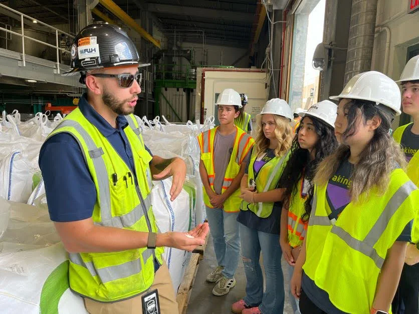 MARC students tour a water treatment facility.