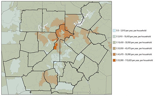 Map - Retail Spending - Click to englarge
