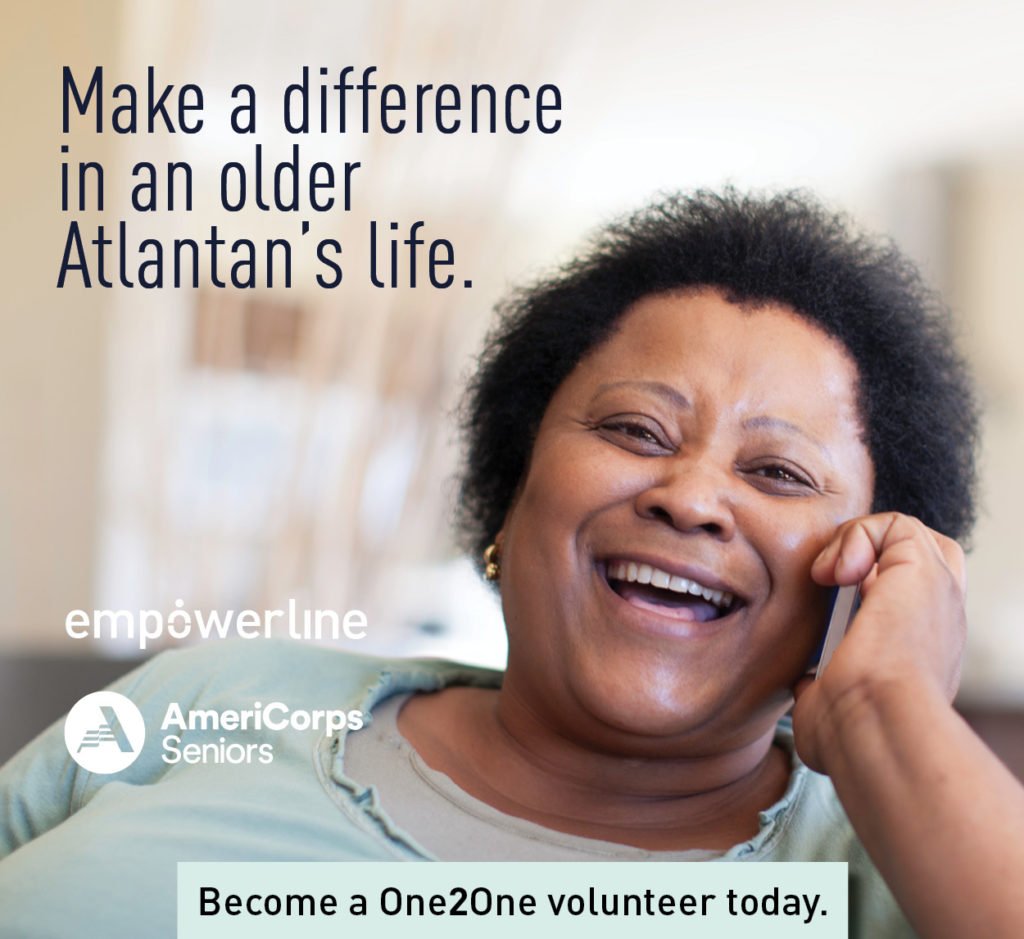 Make a difference in an older Atlantan's life by volunteering with our One 2 One program today. Click to learn more.