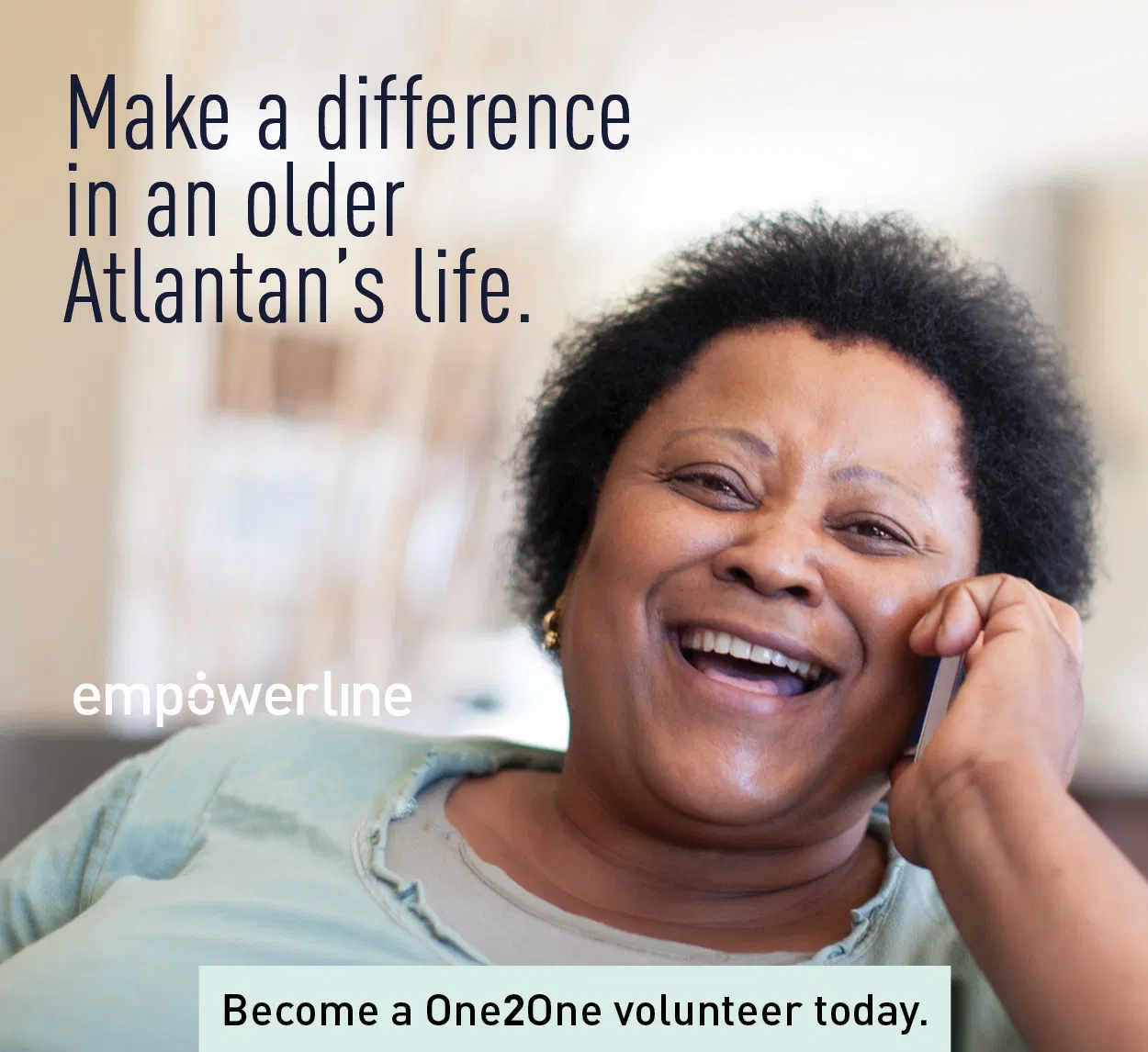 Make a difference in an older Atlantan's life by volunteering with our One 2 One program today. Click to learn more.