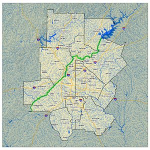 Map of Chattahoochee River Corridor