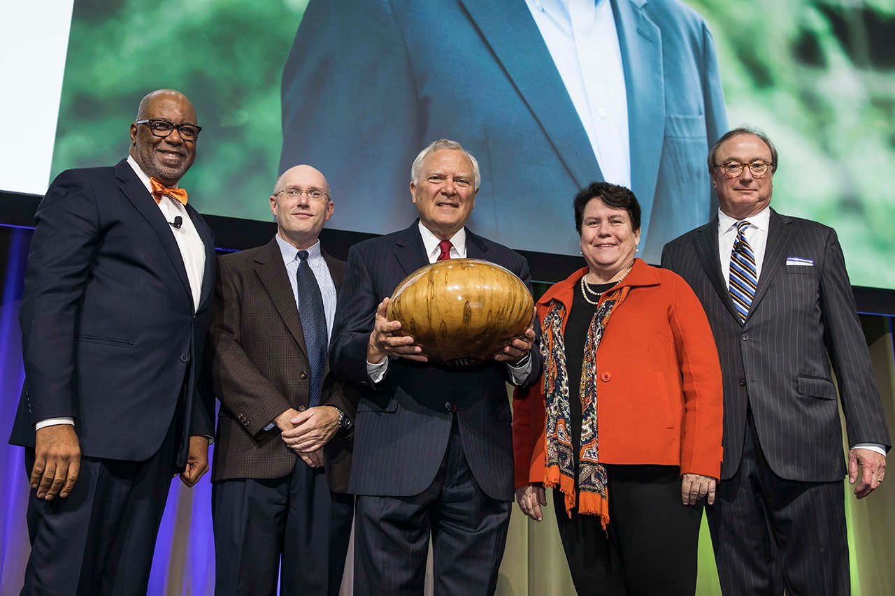 Governor Deal receives the Harry West Award at ARC's 2018 State of the Region Breakfast