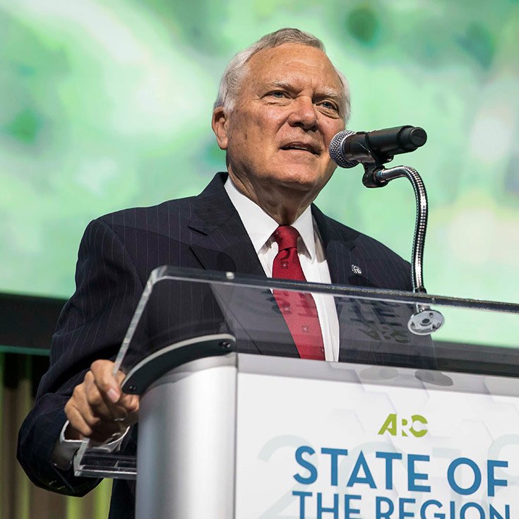 Governor Deal speaking at ARC's 2018 State of the Region Breakfast